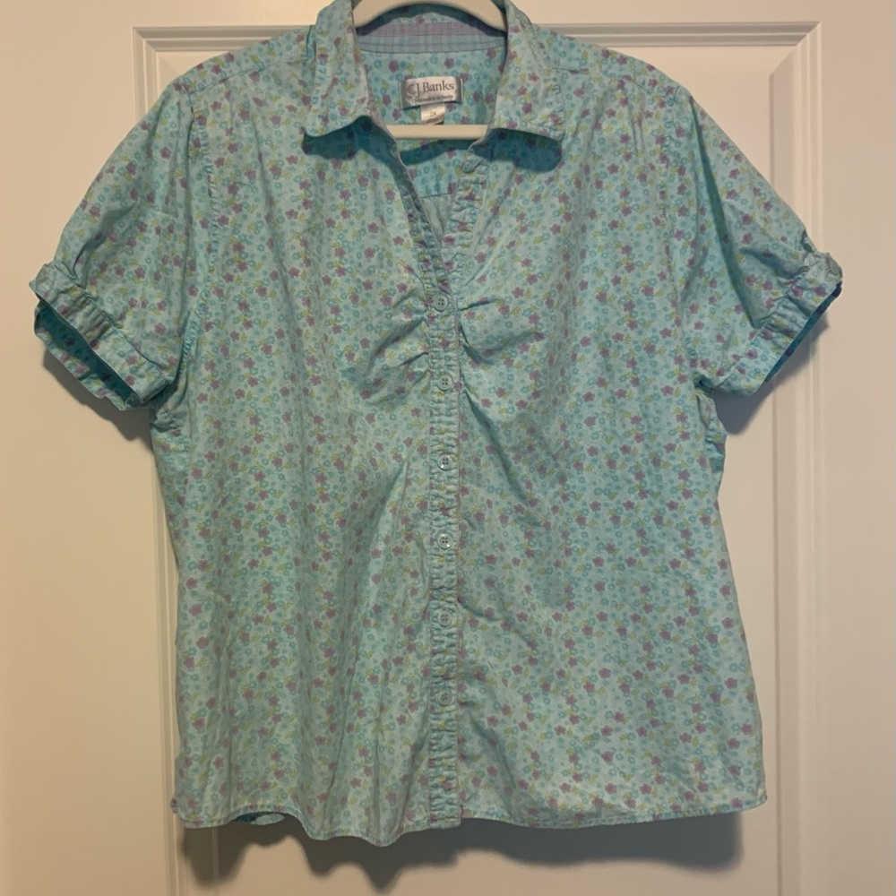 CJ Bsnks Floral Blouse 2X